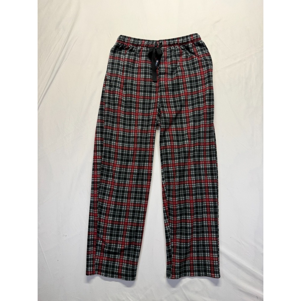 Chaps Flannel Pajama Pants Mens M Multicolor Plaid Straight Leg Drawstring Waist